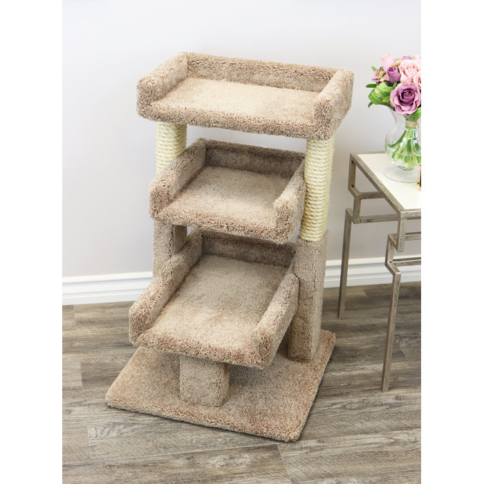 Prestige Cat Trees 33" Prestige Solid Wood Large Triple Cat Tree